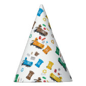 ごみカラフルトラックとビンのリサイクル パーティーハット (右)