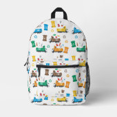 ごみカラフルトラックとビンのリサイクル プリントバックパック (正面)