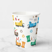 ごみカラフルトラックとビンのリサイクル 紙コップ (左)