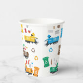 ごみカラフルトラックとビンのリサイクル 紙コップ (右)