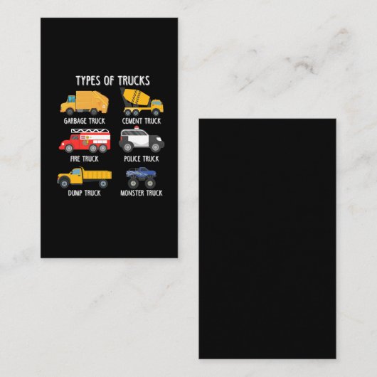 ごみクール収集車の子供ごみリサイクル運転手 名刺 (正面/裏面)