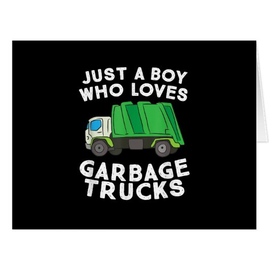 ごみトラックが大好きな男の子 (正面横)
