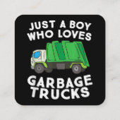 ごみトラックが大好きな男の子 スクエア名刺 (裏面)