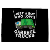 ごみトラックが大好きな男の子 ラージペーパーバッグ (裏面)