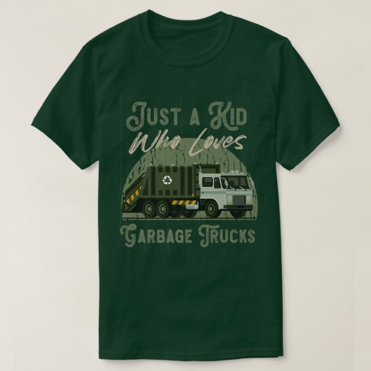 ごみトラックが大好きな、かわいい子 Tシャツ (デザイン正面)