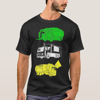 ごみトラックごみ日Tee市廃棄物処理D Tシャツ