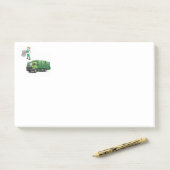 ごみトラックにメモをポスト ポストイット (デスク)