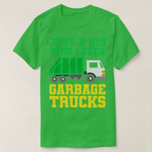 ごみトラックのトラック愛好家 Tシャツ (デザイン正面)