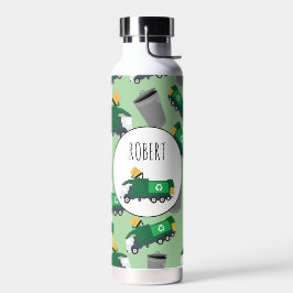 ごみトラックのパターン少年の名前のリサイクル ウォーターボトル