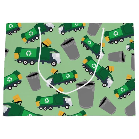 ごみトラックのリサイクルのパターン ラージペーパーバッグ (正面)