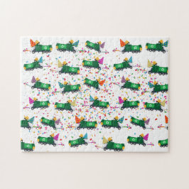 ごみトラックのリサイクルパーティーパターン ジグソーパズル