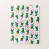 ごみトラックのリサイクルパーティーパターン ジグソーパズル (縦)