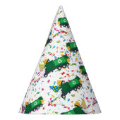 ごみトラックのリサイクルパーティーパターン パーティーハット (左)