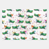 ごみトラックのリサイクルパーティーパターン ラッピングペーパーシート (正面3)