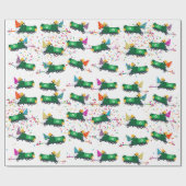 ごみトラックのリサイクルパーティーパターン ラッピングペーパー (フラット)