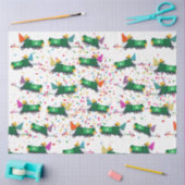 ごみトラックのリサイクルパーティーパターン 薄葉紙 (クラフト)