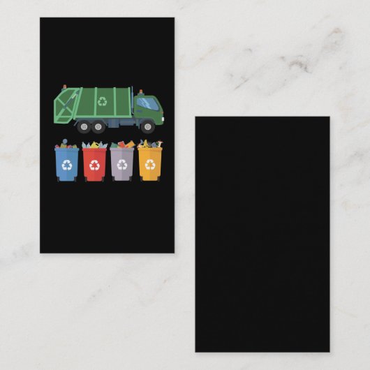 ごみトラックの子どもたちごみリサイクル 名刺 (正面/裏面)