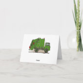 ごみトラックの緑 サンキューカード (裏面)