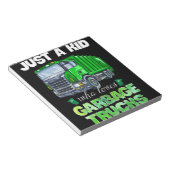 ごみトラックの贈り物が大好きな子どもおもしろいだ ノートパッド (アングル)