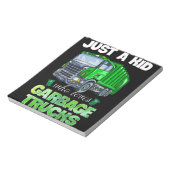 ごみトラックの贈り物が大好きな子どもおもしろいだ ノートパッド (回転)