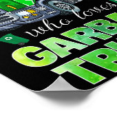 ごみトラックの贈り物が大好きな子どもおもしろいだ ポスター (角)