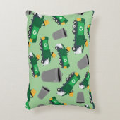 ごみトラックパターンのリサイクル アクセントクッション (正面(垂直))