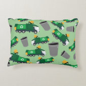 ごみトラックパターンのリサイクル アクセントクッション (裏面)