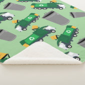 ごみトラックパターンのリサイクル シェルパブランケット (3/4)