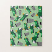 ごみトラックパターンのリサイクル ジグソーパズル (縦)