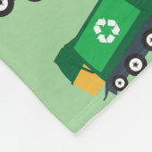 ごみトラックパターンのリサイクル フリースブランケット (角)