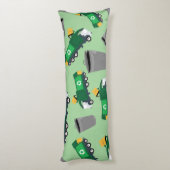 ごみトラックパターンのリサイクル ボディピロー (裏面 (縦))