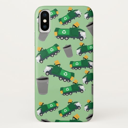 ごみトラックパターンのリサイクル Case-Mate iPhoneケース (裏面)