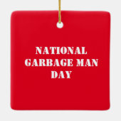 ごみトラック付きごみ男の日オーナメント セラミックオーナメント (裏面)