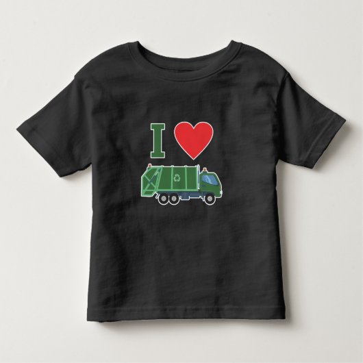 ごみトラック大好き子供ごみリサイクルドライバー トドラーTシャツ (正面)