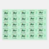 ごみトラック少年の名前と年齢誕生日 ラッピングペーパーシート (正面)