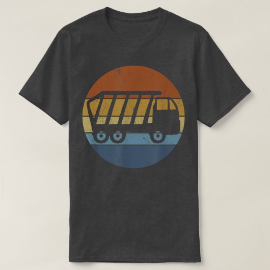 ごみトラック廃棄物収集装置 Tシャツ (デザイン正面)