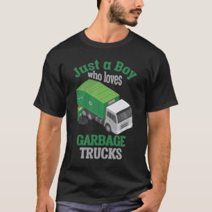 ごみトラック愛好の少年幼児リクールサイクル Tシャツ