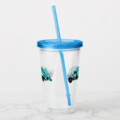 ごみトラック漫画イラストレーション アクリルタンブラー (左)