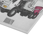 ごみトラック漫画イラストレーション カッティングボード (角)