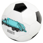 ごみトラック漫画イラストレーション サッカーボール (3/4)