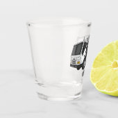 ごみトラック漫画イラストレーション ショットグラス (左)