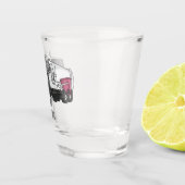 ごみトラック漫画イラストレーション ショットグラス (右)