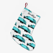 ごみトラック漫画イラストレーション スモールクリスマスストッキング (正面 (吊り時))