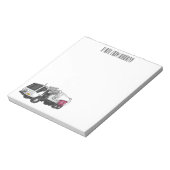 ごみトラック漫画イラストレーション ノートパッド (回転)