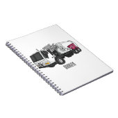 ごみトラック漫画イラストレーション ノートブック (右側)