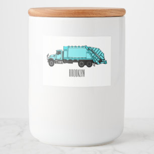 ごみトラック漫画イラストレーション フードラベル