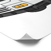 ごみトラック漫画イラストレーション ポスター (角)