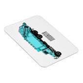 ごみトラック漫画イラストレーション マグネット (右側)