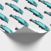 ごみトラック漫画イラストレーション ラッピングペーパー (角)