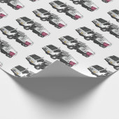 ごみトラック漫画イラストレーション ラッピングペーパー (角)